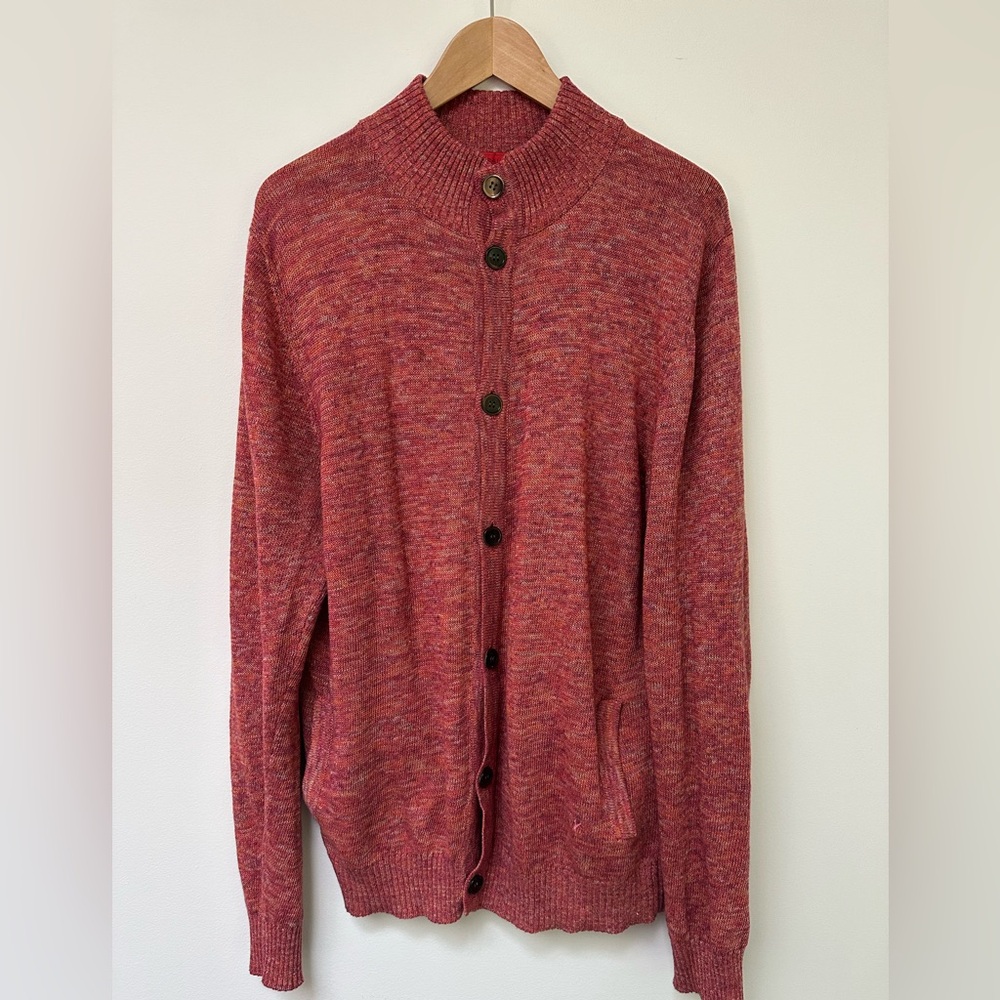 Isaia multicolor button-up cardigan lightweight sweater.